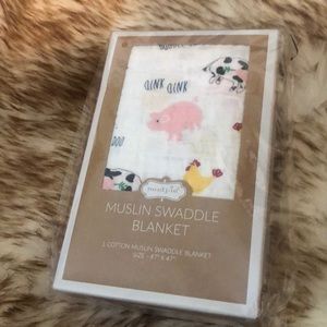 Mud pie swaddle set NWT pigs cows farm
